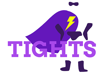 A drawing of Donder the superhero from the webseries TIGHTS